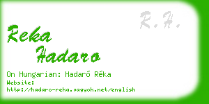 reka hadaro business card